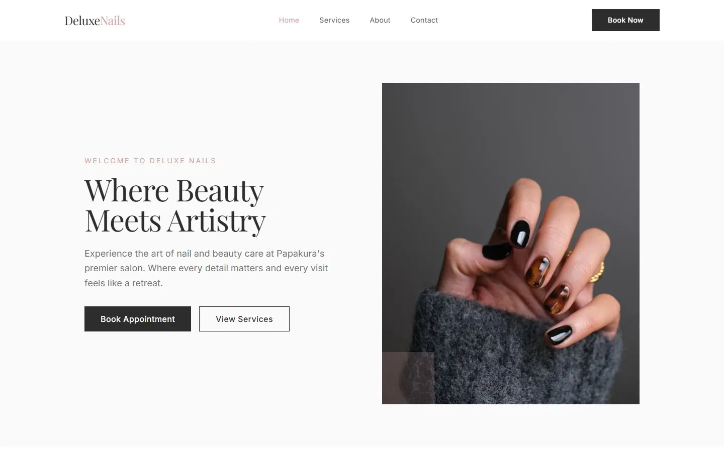 Deluxe Nails home page: Where beauty meets artistry